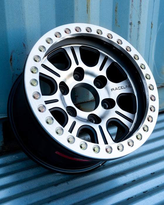 Raceline RT232 Monster Beadlock Wheel - Satin Black - Machined Face