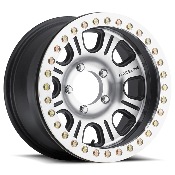 Raceline RT232 Monster Beadlock Wheel - Satin Black - Machined Face