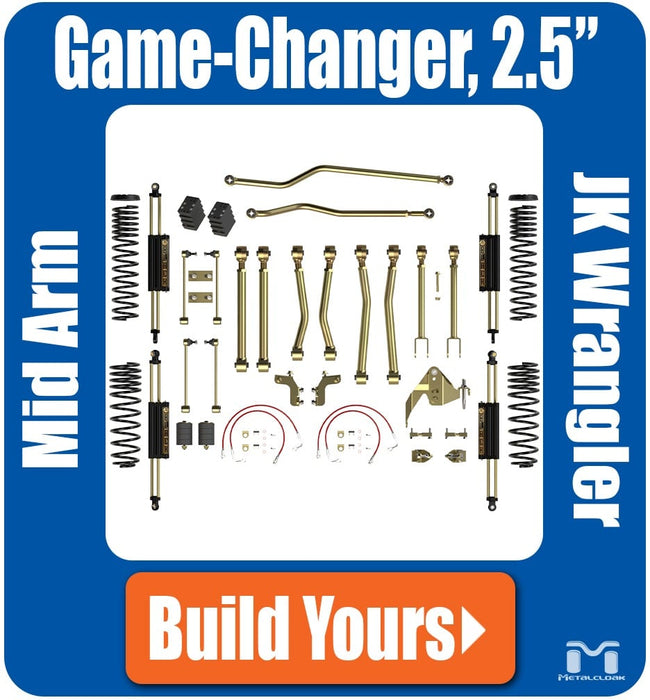 Jeep JK Wrangler 2.5" Game-Changer Suspension & Lift Kit - 4 Door Unlimited
