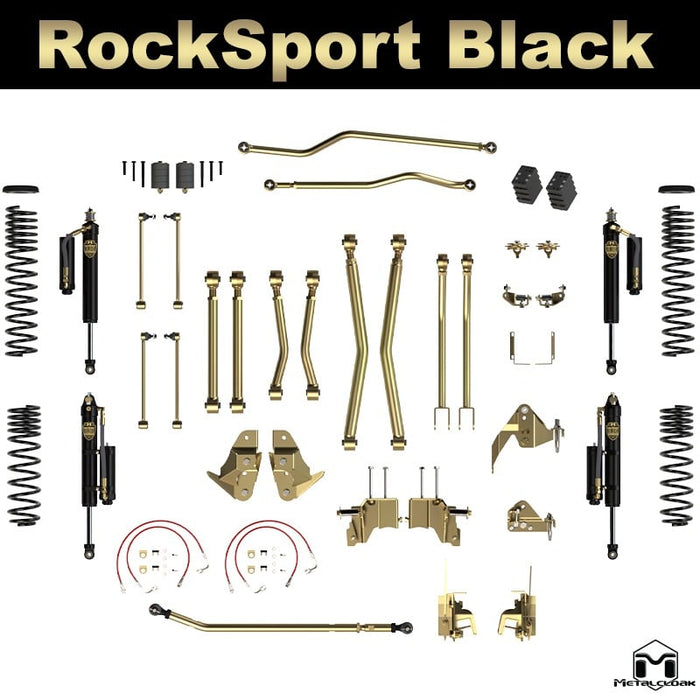 Jeep JK Wrangler 4.5" 4-Link & DB3, Bolt-On Long Arm Compound Suspension & Lift Kit - 2 Door - Rear Geometry: DB3 Bracket