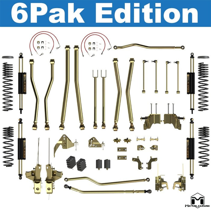 Jeep JK Wrangler 4.5" 4-Link, Bolt-On Long Arm Suspension & Lift Kit - 4 Door Unlimited