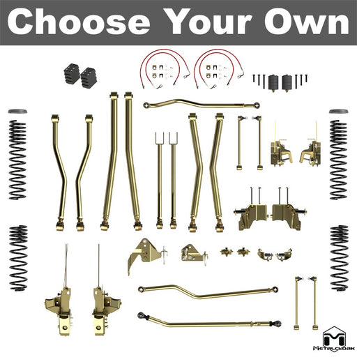 Jeep JK Wrangler 5.5" 4-Link, Bolt-On Long Arm Suspension & Lift Kit - 2 Door
