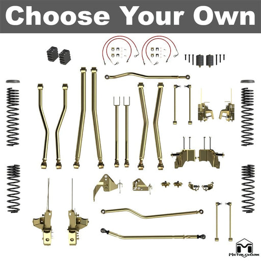 Jeep JK Wrangler 5.5" 4-Link, Bolt-On Long Arm Suspension & Lift Kit - 4 Door Unlimited
