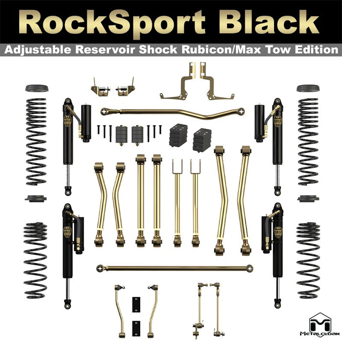 Jeep JL Wrangler 3.5" Rocklander® Overland Suspension & Lift Kit - 2 Door - Rear Geometry: Stock Location