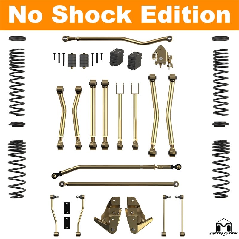 Jeep JL Wrangler 5.5" Game-Changer Suspension & Lift Kit - 2 Door - Front Geometry: Pro'lignment Kit - Rear Geometry: Stock