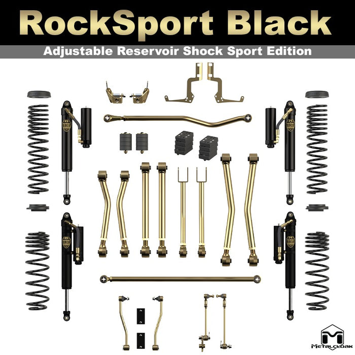 Jeep JL Wrangler 3.5" Rocklander® Overland Suspension & Lift Kit - 2 Door - Rear Geometry: Stock Location