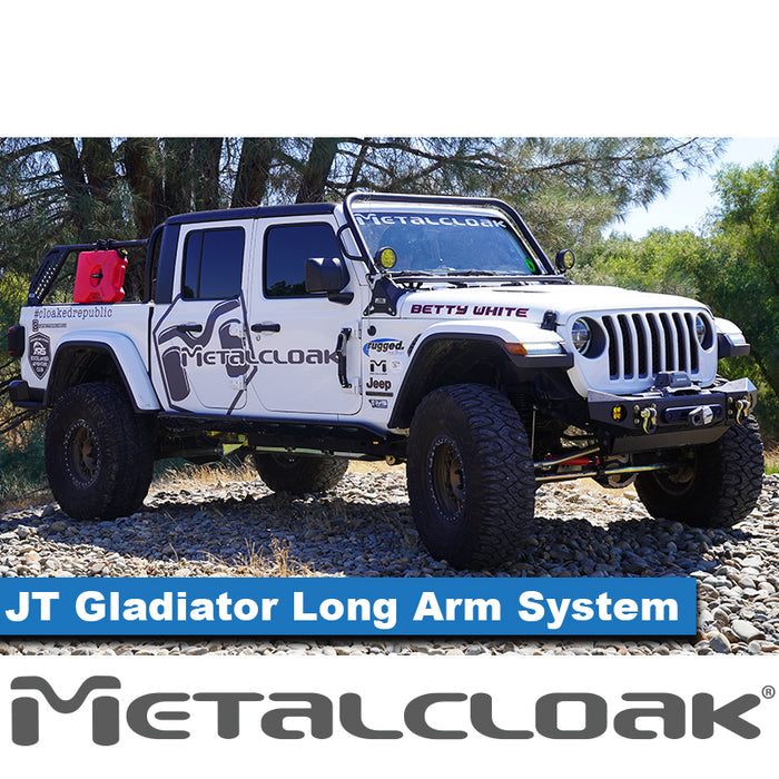 Jeep JT Gladiator 4.5" 4-Link, Bolt-On Long Arm Suspension & Lift Kit - Rear Control Arm Selection: Rear Bolt On Mid Arms - Crossmember Style: Crossmember, 3 Bolt Hole Pattern