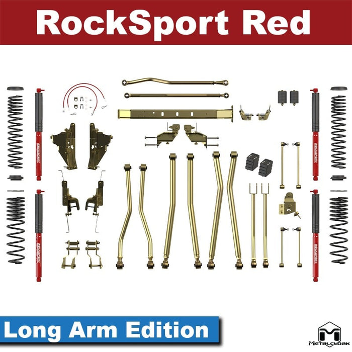 Jeep JT Gladiator 3.5" 4-Link, Bolt-On Long Arm Suspension & Lift Kit - Rear Control Arm Selection: Rear Bolt On Long Arms - Crossmember Style: Crossmember, 3 Bolt Hole Pattern