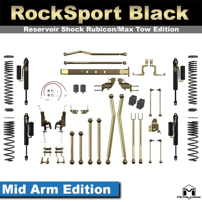 Jeep JT Gladiator 3.5" 4-Link, Bolt-On Long Arm Suspension & Lift Kit - Rear Control Arm Selection: Rear Bolt On Long Arms - Crossmember Style: Crossmember, 3 Bolt Hole Pattern