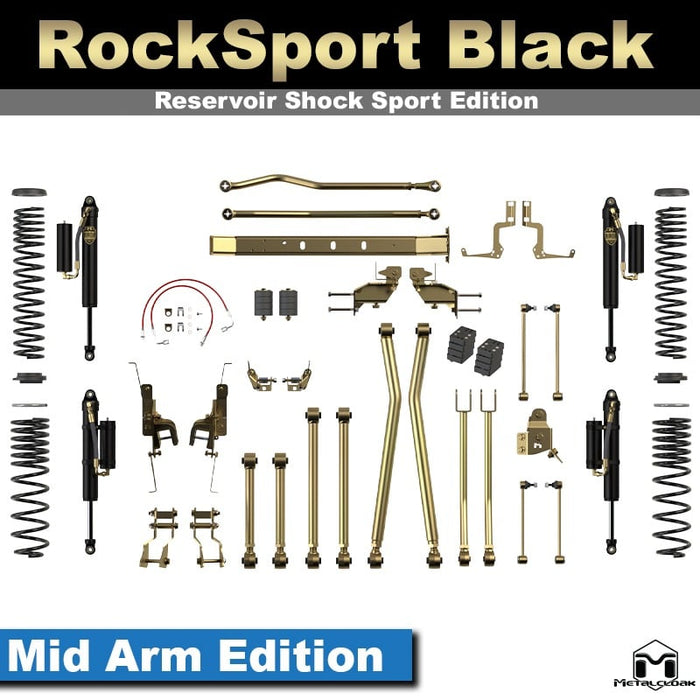 Jeep JT Gladiator 3.5" 4-Link, Bolt-On Long Arm Suspension & Lift Kit - Rear Control Arm Selection: Rear Bolt On Long Arms - Crossmember Style: Crossmember, 3 Bolt Hole Pattern