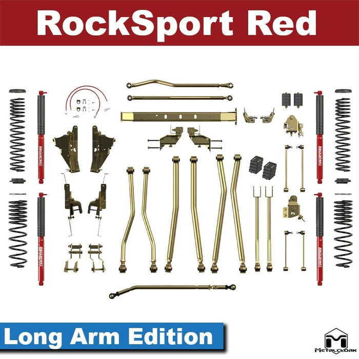 Jeep JT Gladiator 4.5" 4-Link, Bolt-On Long Arm Suspension & Lift Kit - Rear Control Arm Selection: Rear Bolt On Mid Arms - Crossmember Style: Crossmember, 3 Bolt Hole Pattern