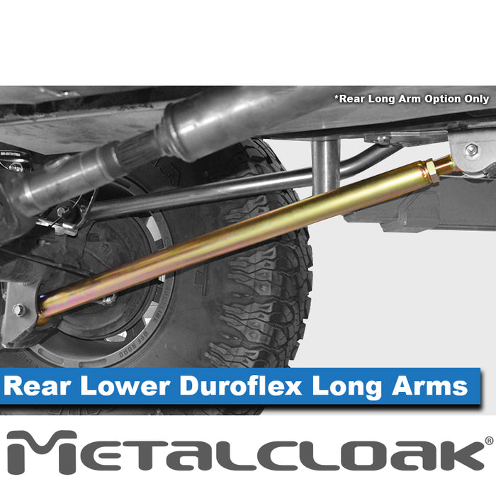 Jeep JL Wrangler 5.5" 4-Link, Bolt-On Long Arm Suspension & Lift Kit, 4-Door - Rear Control Arm Selection: Rear Bolt-On Full Long Arms