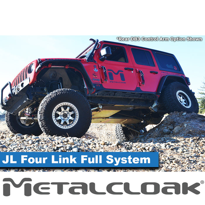 Jeep JL Wrangler 5.5" 4-Link, Bolt-On Long Arm Suspension & Lift Kit, 4-Door - Rear Control Arm Selection: Rear Bolt-On Full Long Arms