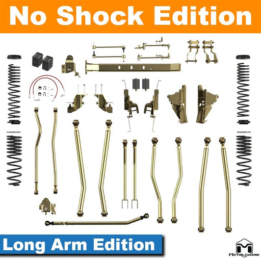 Jeep JT Gladiator Mojave 4.5" 4-Link, Bolt-On Long Arm Suspension & Lift Kit - Rear Control Arm Selection: Rear Bolt On Mid Arms