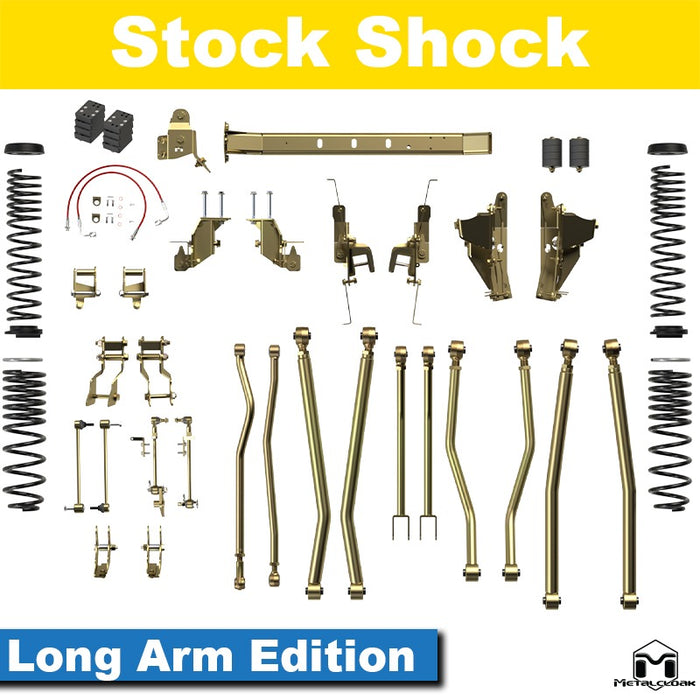 Jeep JT Gladiator Mojave 3.5" 4-Link, Bolt-On Long Arm Suspension & Lift Kit - Rear Control Arm Selection: Rear Bolt On Long Arms
