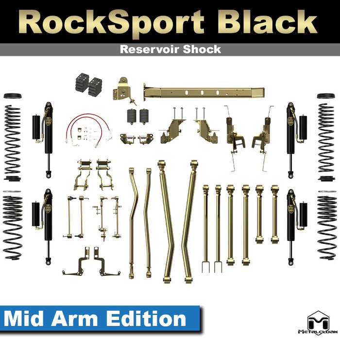 Jeep JT Gladiator Mojave 3.5" 4-Link, Bolt-On Long Arm Suspension & Lift Kit - Rear Control Arm Selection: Rear Bolt On Long Arms