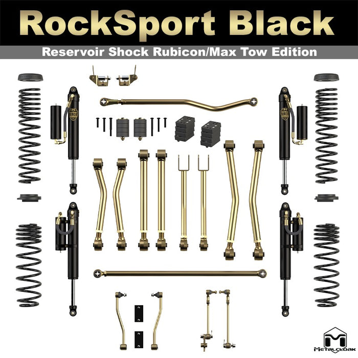 Jeep JL Wrangler 3.5" Rocklander® Overland Suspension & Lift Kit - 2 Door - Rear Geometry: Stock Location