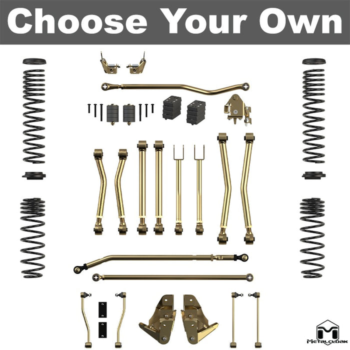 Jeep JL Wrangler 5.5" Game-Changer Suspension & Lift Kit - 4 Door Unlimited - Front Geometry: Stock Location - Rear Geometry: Stock