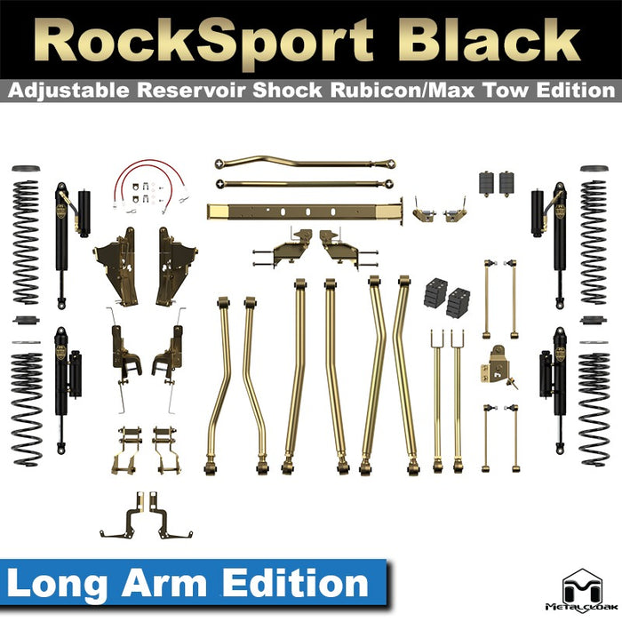 Jeep JT Gladiator 3.5" 4-Link, Bolt-On Long Arm Suspension & Lift Kit - Rear Control Arm Selection: Rear Bolt On Long Arms - Crossmember Style: Crossmember, 3 Bolt Hole Pattern