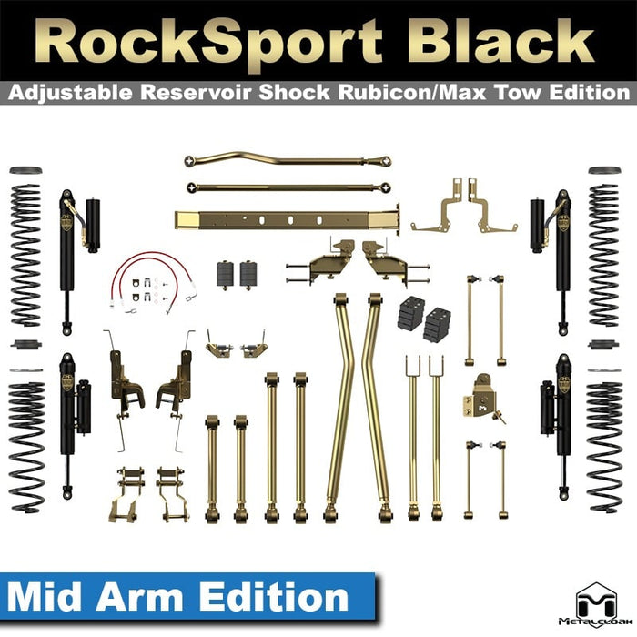 Jeep JT Gladiator 3.5" 4-Link, Bolt-On Long Arm Suspension & Lift Kit - Rear Control Arm Selection: Rear Bolt On Long Arms - Crossmember Style: Crossmember, 3 Bolt Hole Pattern