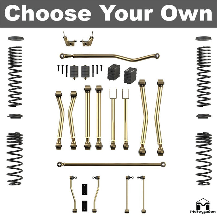Jeep JL Wrangler 3.5" Rocklander® Overland Suspension & Lift Kit - 2 Door - Rear Geometry: Stock Location