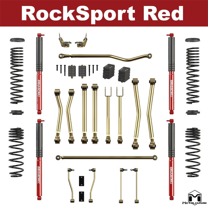 Jeep JL Wrangler 3.5" Rocklander® Overland Suspension & Lift Kit - 2 Door - Rear Geometry: Stock Location