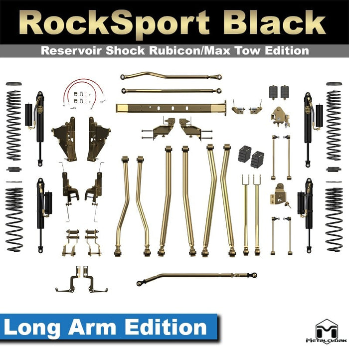Jeep JT Gladiator 4.5" 4-Link, Bolt-On Long Arm Suspension & Lift Kit - Rear Control Arm Selection: Rear Bolt On Mid Arms - Crossmember Style: Crossmember, 2 Bolt Hole Pattern