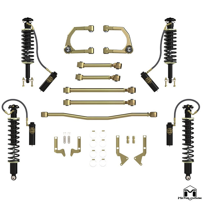 Bronco 6G 2.5"- 4" Game-Changer Suspension & Lift Kit, Durotrak A-Arms, RockSport BLACK Edition