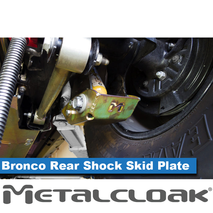 Bronco 6G Rear Shock Skid Plates, Pair