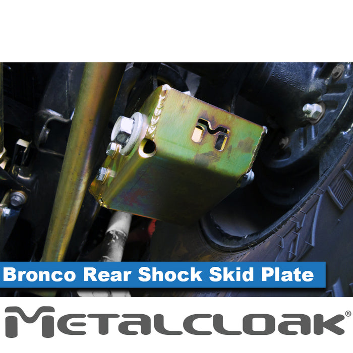Bronco 6G Rear Shock Skid Plates, Pair