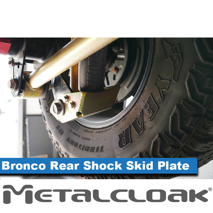 Bronco 6G Rear Shock Skid Plates, Pair