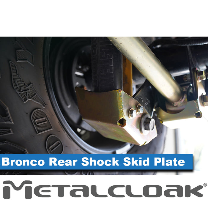 Bronco 6G Rear Shock Skid Plates, Pair
