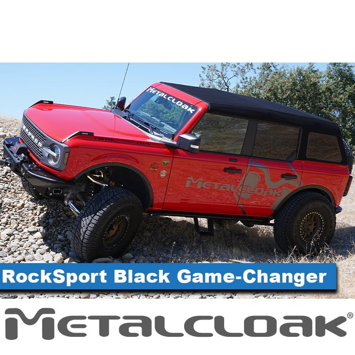 Bronco 6G 2.5"- 4" Game-Changer Suspension & Lift Kit, Durotrak A-Arms, RockSport BLACK Edition