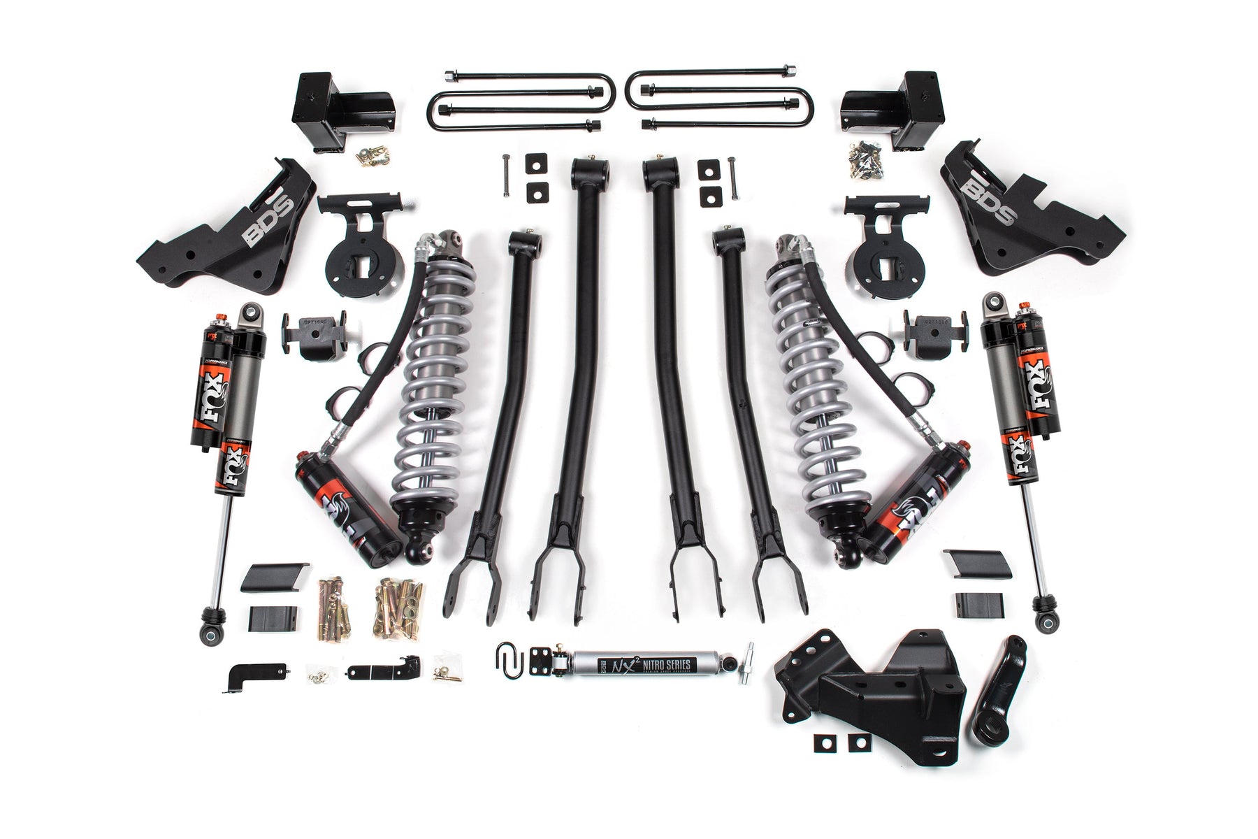 5 Inch Lift Kit w/ 4-Link | FOX 2.5 Performance Elite Coilover Conversion | Ford F350 Super Duty DRW (23-27) 4WD | Diesel