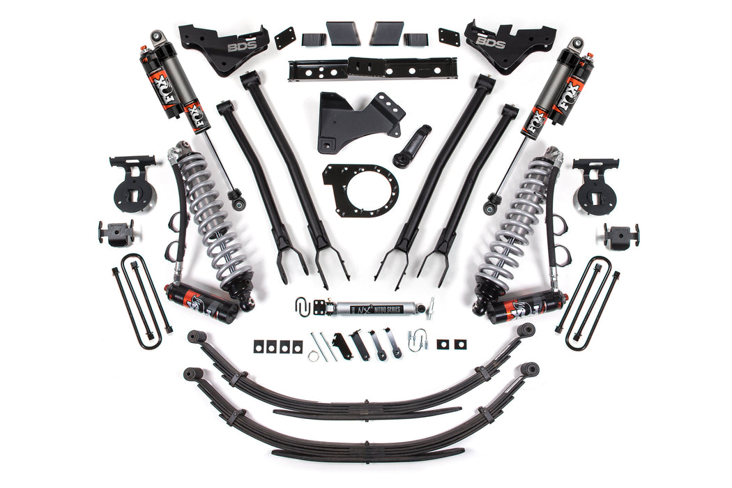 7 Inch Lift Kit w/ 4-Link | FOX 2.5 Performance Elite Coilover Conversion | Ford F250/F350 Super Duty (23-27) 4WD | Diesel