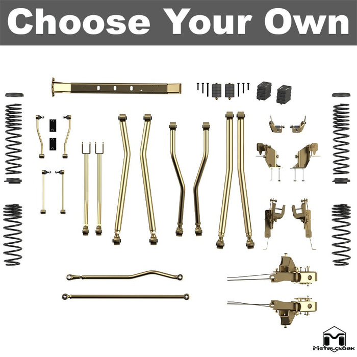 Jeep JL Wrangler 392 3.5" 4-Link, Bolt-On Long Arm Suspension & Lift Kit