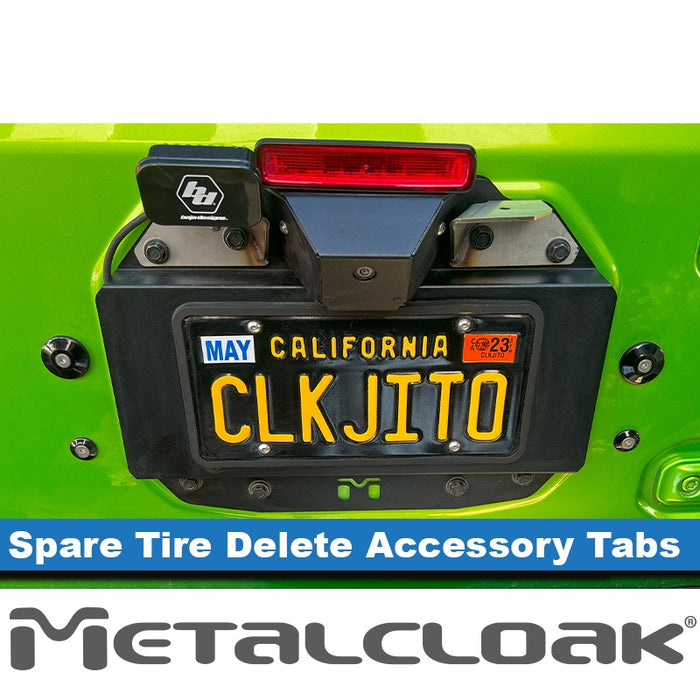 JL Wrangler Spare Tire Delete Flag/Antenna Tabs