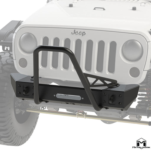 JK Wrangler Frame-Built Front Bumper #1202 – 46" Crawler Caps & Mid Stinger