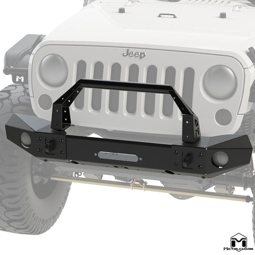 JK Wrangler Frame-Built Front Bumper #1404 – 56" Light Caps & Bull Bar
