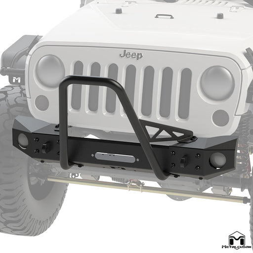 JK Wrangler Frame-Built Front Bumper #1502 – 49" Light Caps & Mid Stinger