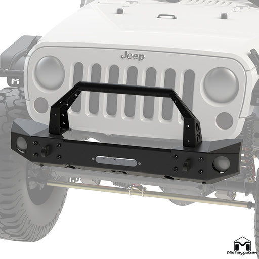 JK Wrangler Frame-Built Front Bumper #1504 – 49" Light Caps & Bull Bar
