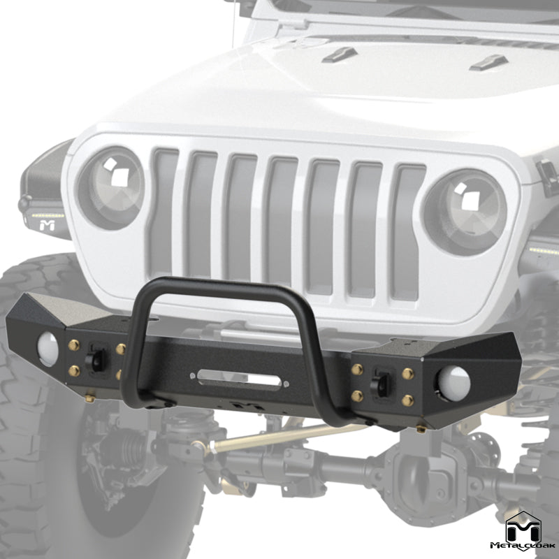 JL Wrangler / JT Gladiator Frame-Built Front Bumper #2401 – 56" Light Caps & Winch Guard