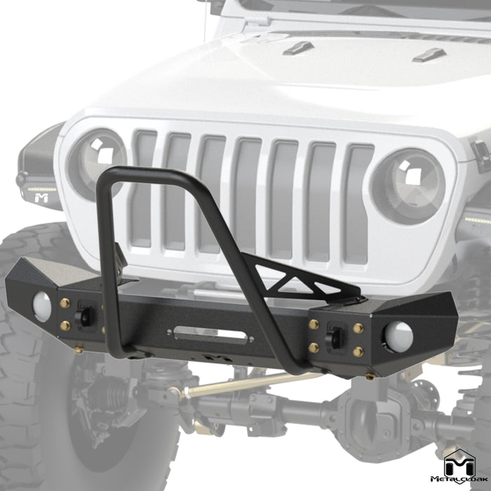 JL Wrangler / JT Gladiator Frame-Built Front Bumper #2402 – 56" Light Caps & Mid Stinger