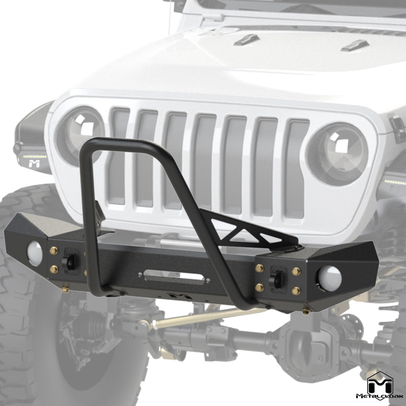 JL Wrangler / JT Gladiator Frame-Built Front Bumper #2402 – 56" Light Caps & Mid Stinger