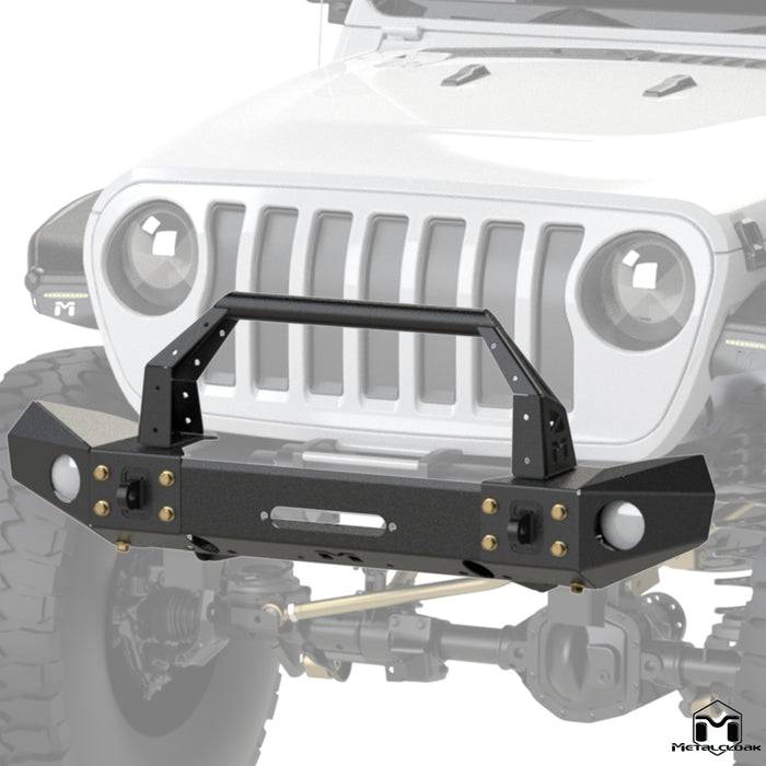 JL Wrangler / JT Gladiator Frame-Built Front Bumper #2404 – 56" Light Caps & Bull Bar