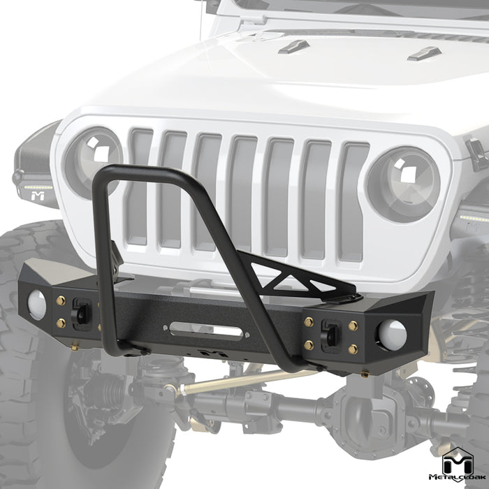JL Wrangler / JT Gladiator Frame-Built Front Bumper #2502 – 49" Light Caps & Mid Stinger
