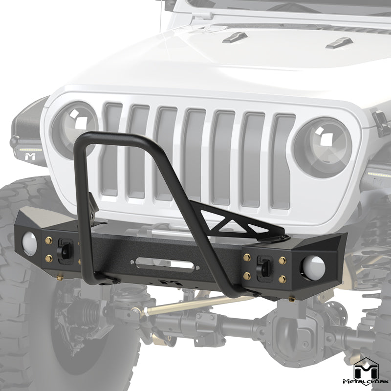 JL Wrangler / JT Gladiator Frame-Built Front Bumper #2502 – 49" Light Caps & Mid Stinger
