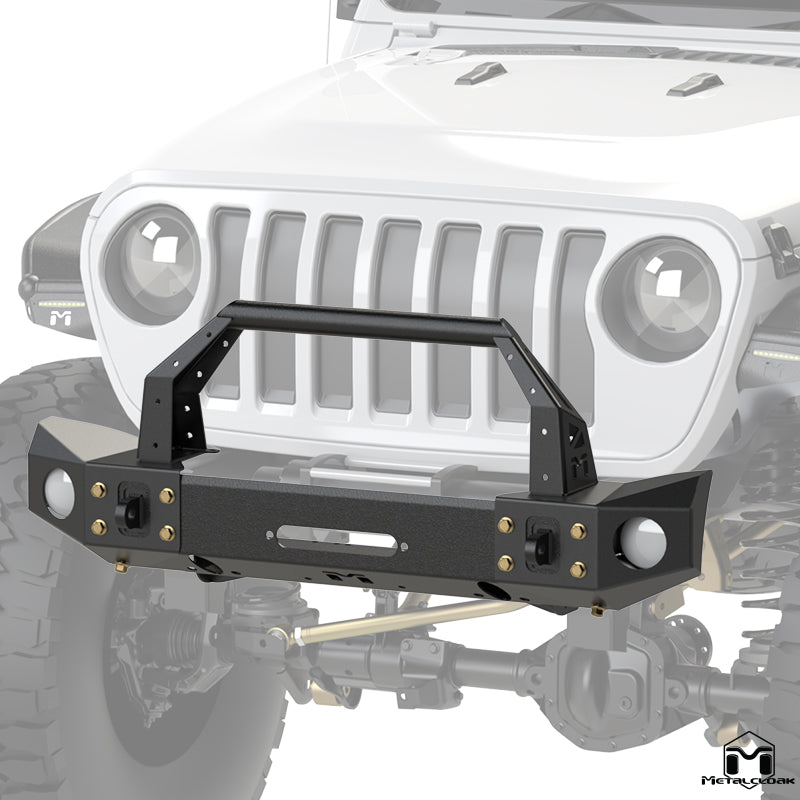 JL Wrangler / JT Gladiator Frame-Built Front Bumper #2504 – 49" Light Caps & Bull Bar