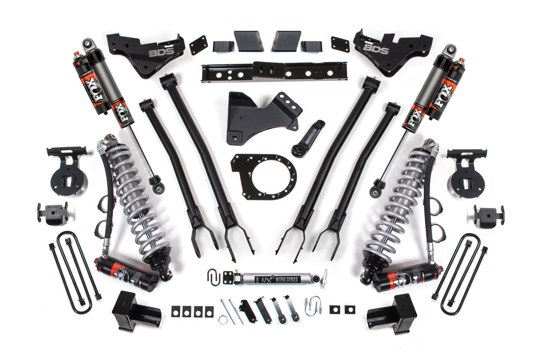 7 Inch Lift Kit w/ 4-Link | FOX 2.5 Performance Elite Coilover Conversion | Ford F250/F350 Super Duty (23-27) 4WD | Diesel