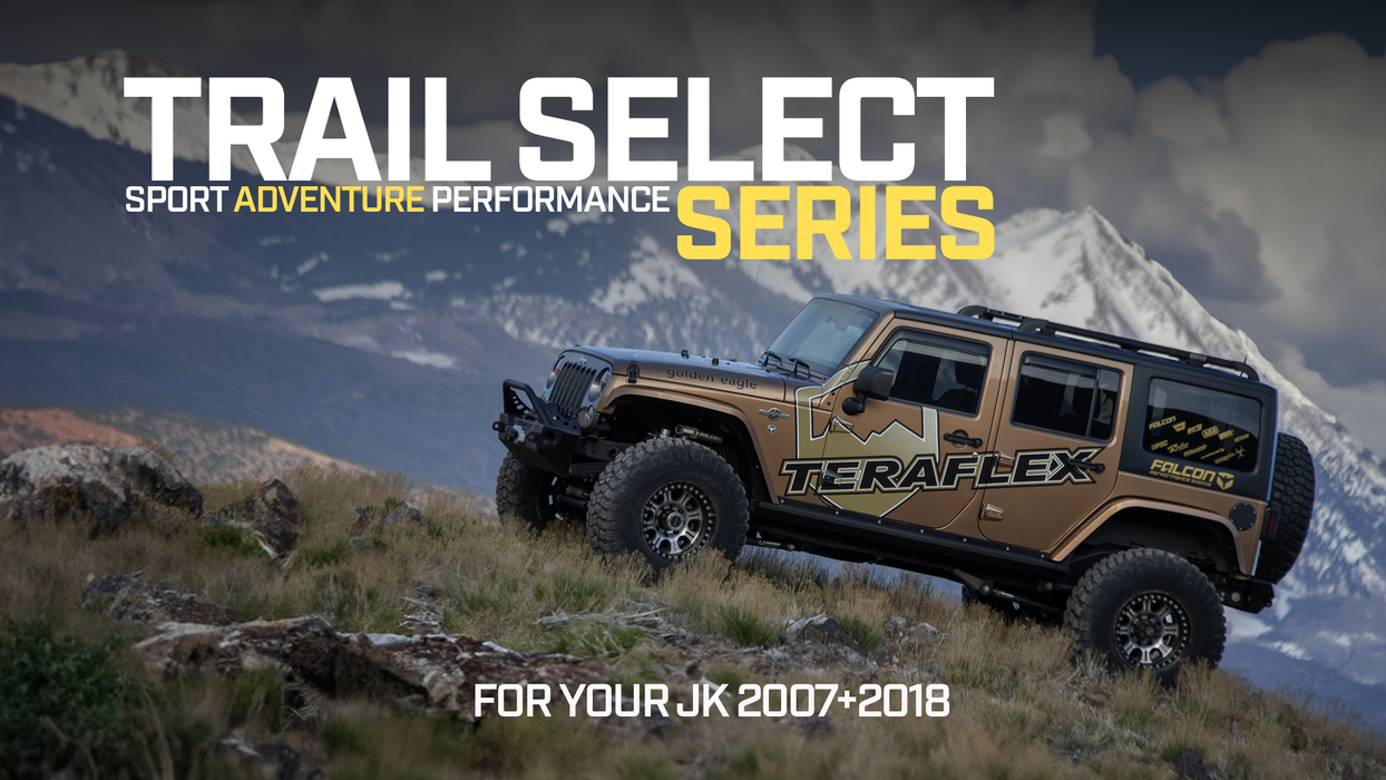 TeraFlex 1342000 3" Trail Select Adventure Kit with Falcon 2.1 Shocks, Jeep Wrangler JK